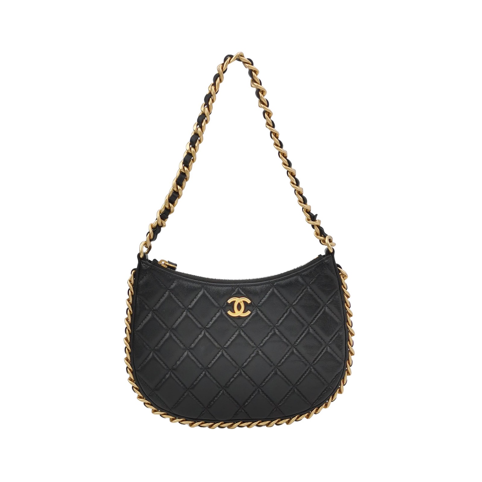 Chanel CC Chain Around Hobo Quilted Lambskin