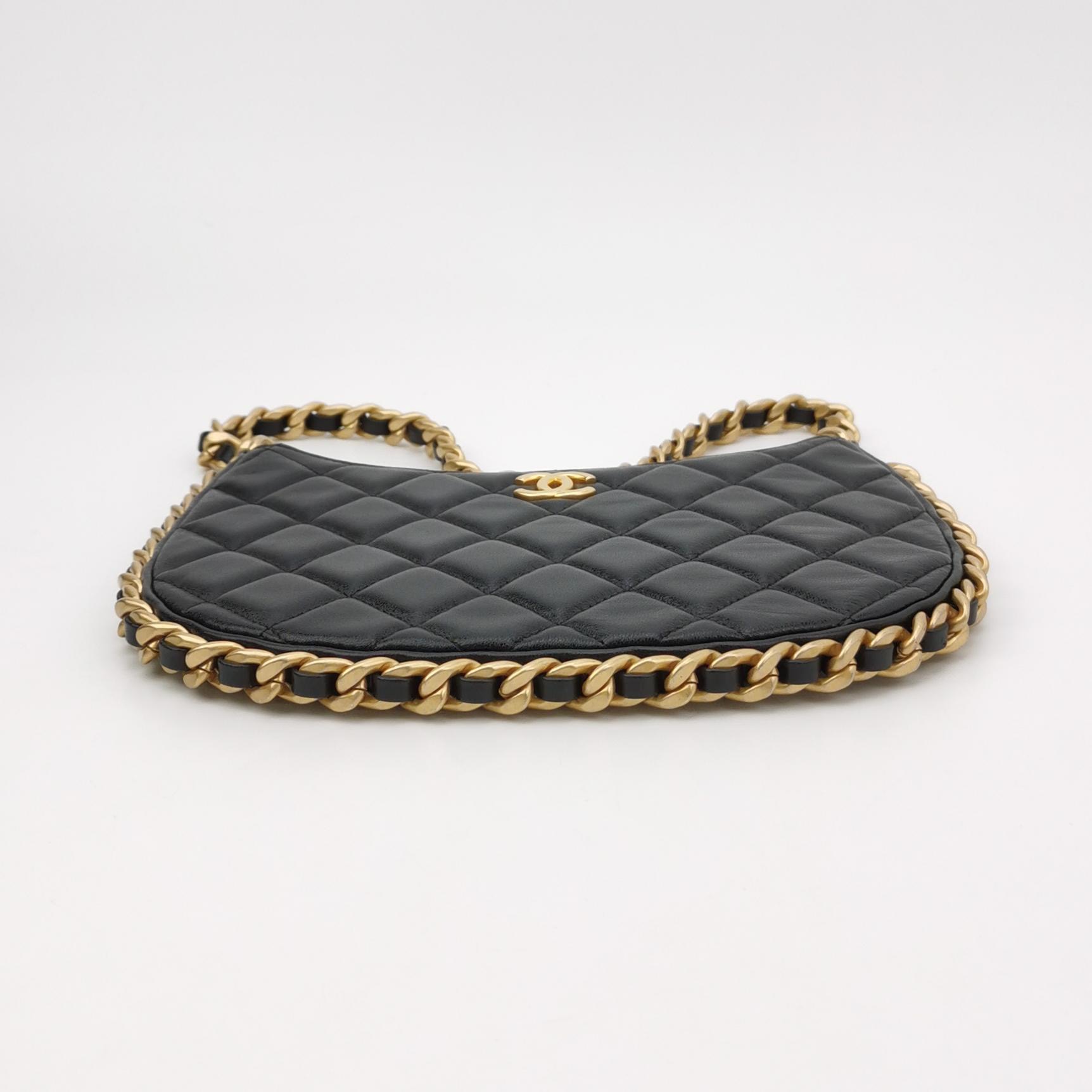 Chanel CC Chain Around Hobo Quilted Lambskin