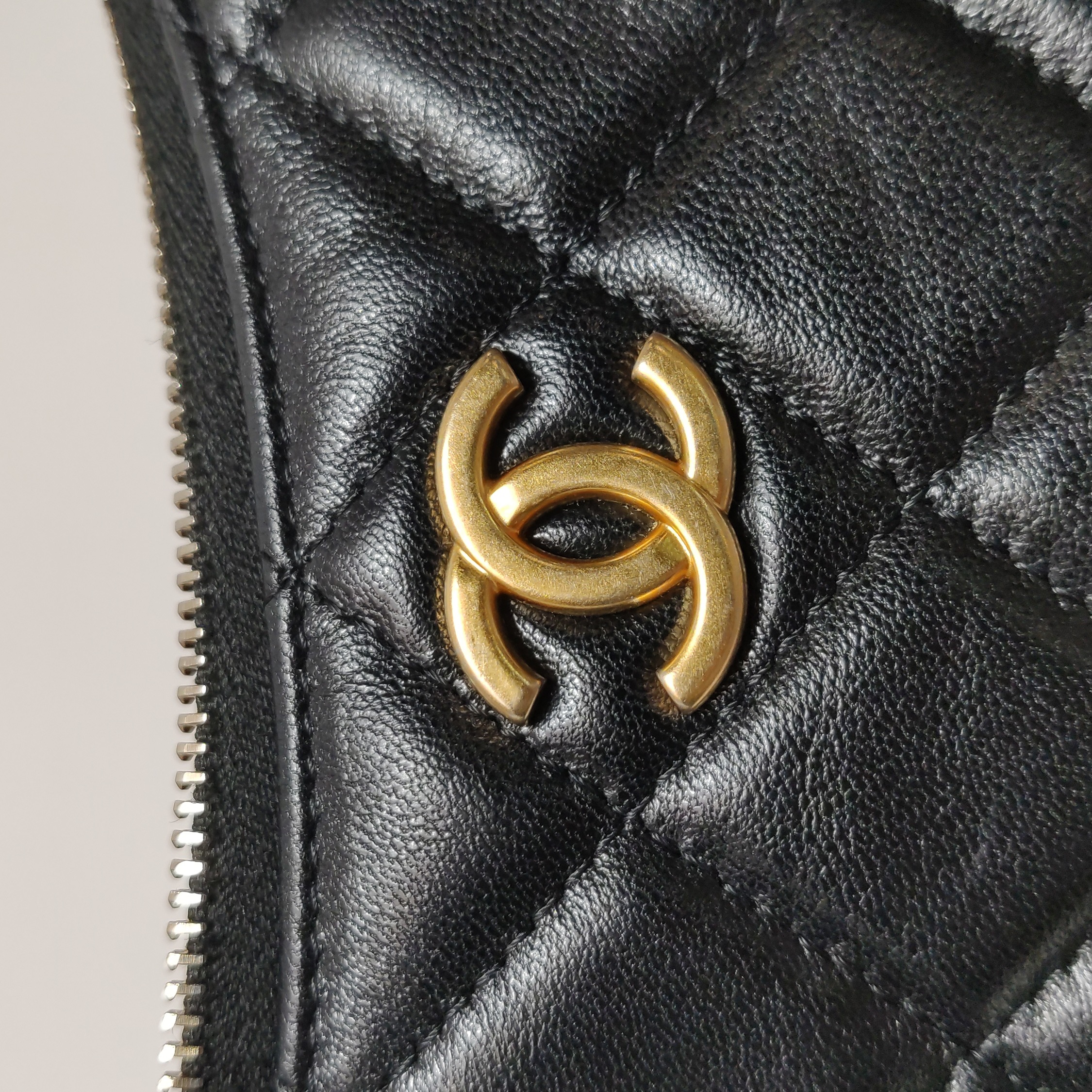 Chanel CC Chain Around Hobo Quilted Lambskin