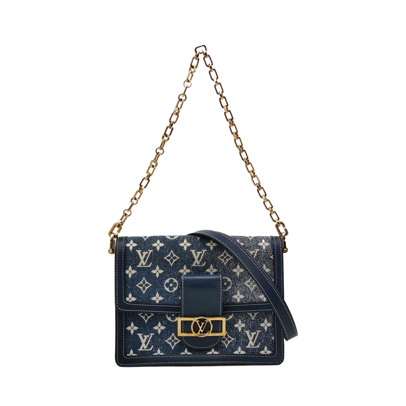 Louis Vuitton(LV) Dauphine Shoulder Bag Monogram Jacquard Denim MM — photo 1 of 13
