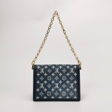 Louis Vuitton(LV) Dauphine Shoulder Bag Monogram Jacquard Denim MM — thumbnail 5