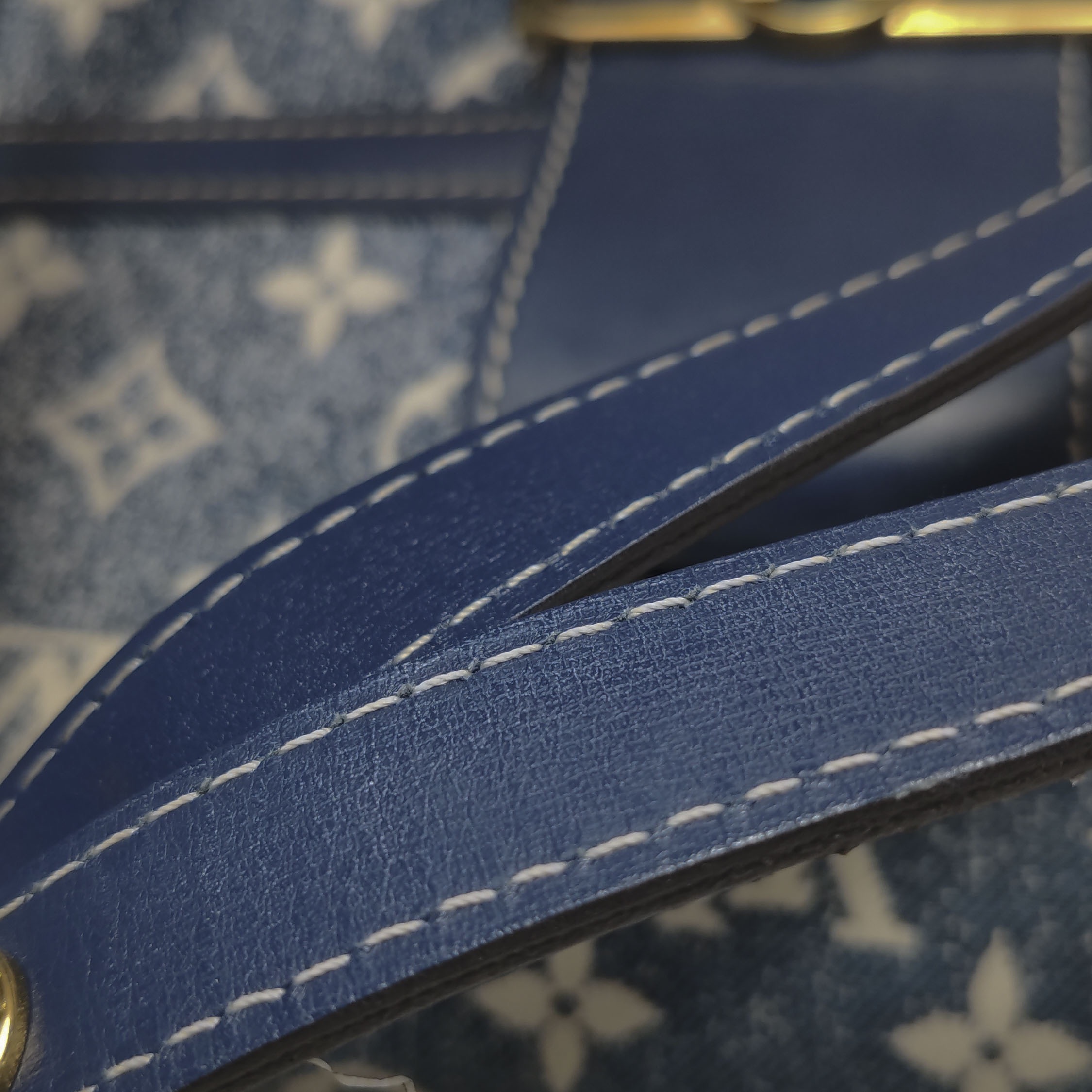 Louis Vuitton(LV) Dauphine Shoulder Bag Monogram Jacquard Denim MM — photo 12 of 13