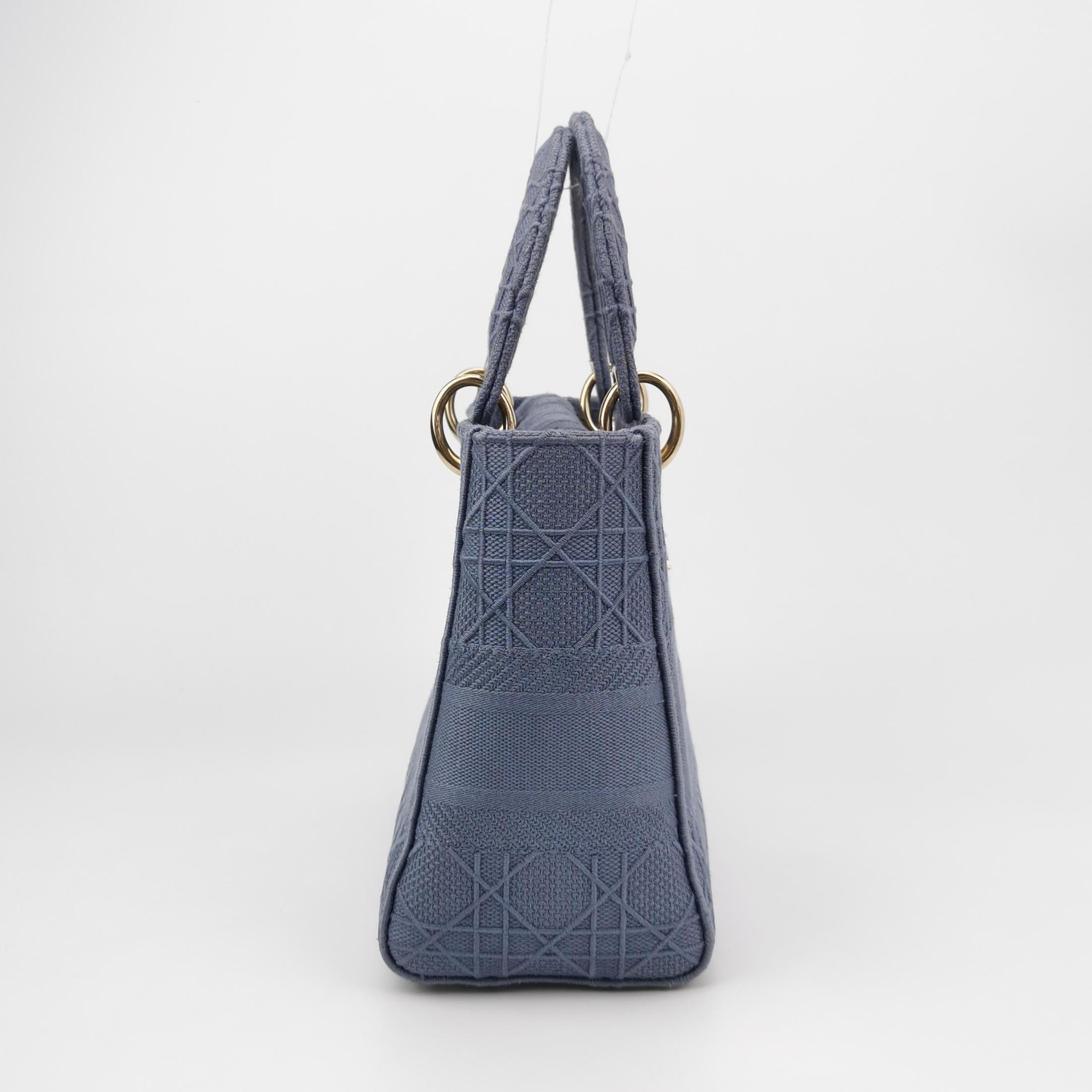 Christian Dior Lady D-Lite Bag Cannage Embroidered Canvas Medium — photo 4 of 15