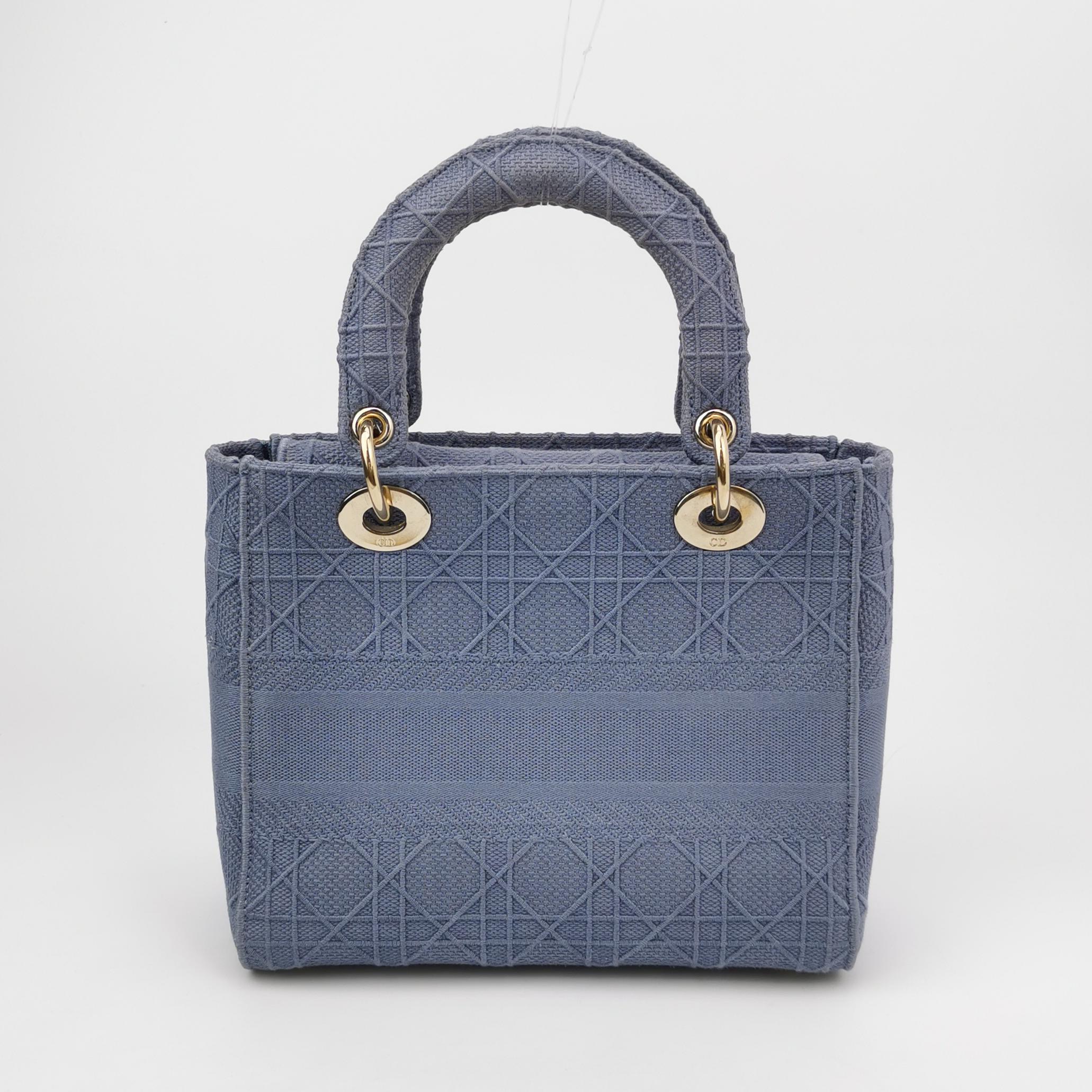 Christian Dior Lady D-Lite Bag Cannage Embroidered Canvas Medium — photo 3 of 15