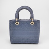 Christian Dior Lady D-Lite Bag Cannage Embroidered Canvas Medium — thumbnail 3