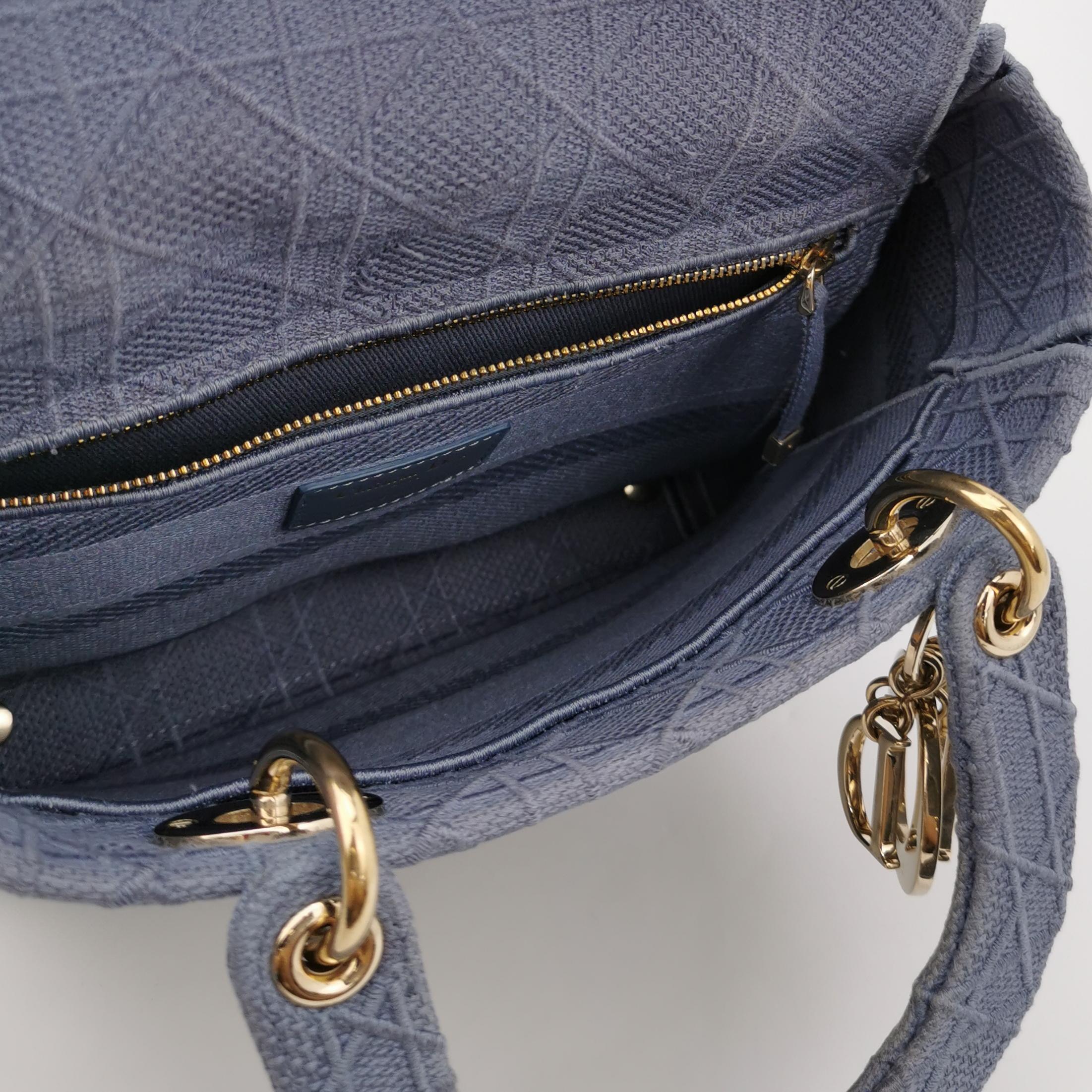 Christian Dior Lady D-Lite Bag Cannage Embroidered Canvas Medium — photo 7 of 15