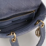 Christian Dior Lady D-Lite Bag Cannage Embroidered Canvas Medium — thumbnail 7
