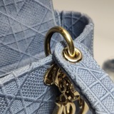 Christian Dior Lady D-Lite Bag Cannage Embroidered Canvas Medium — thumbnail 10