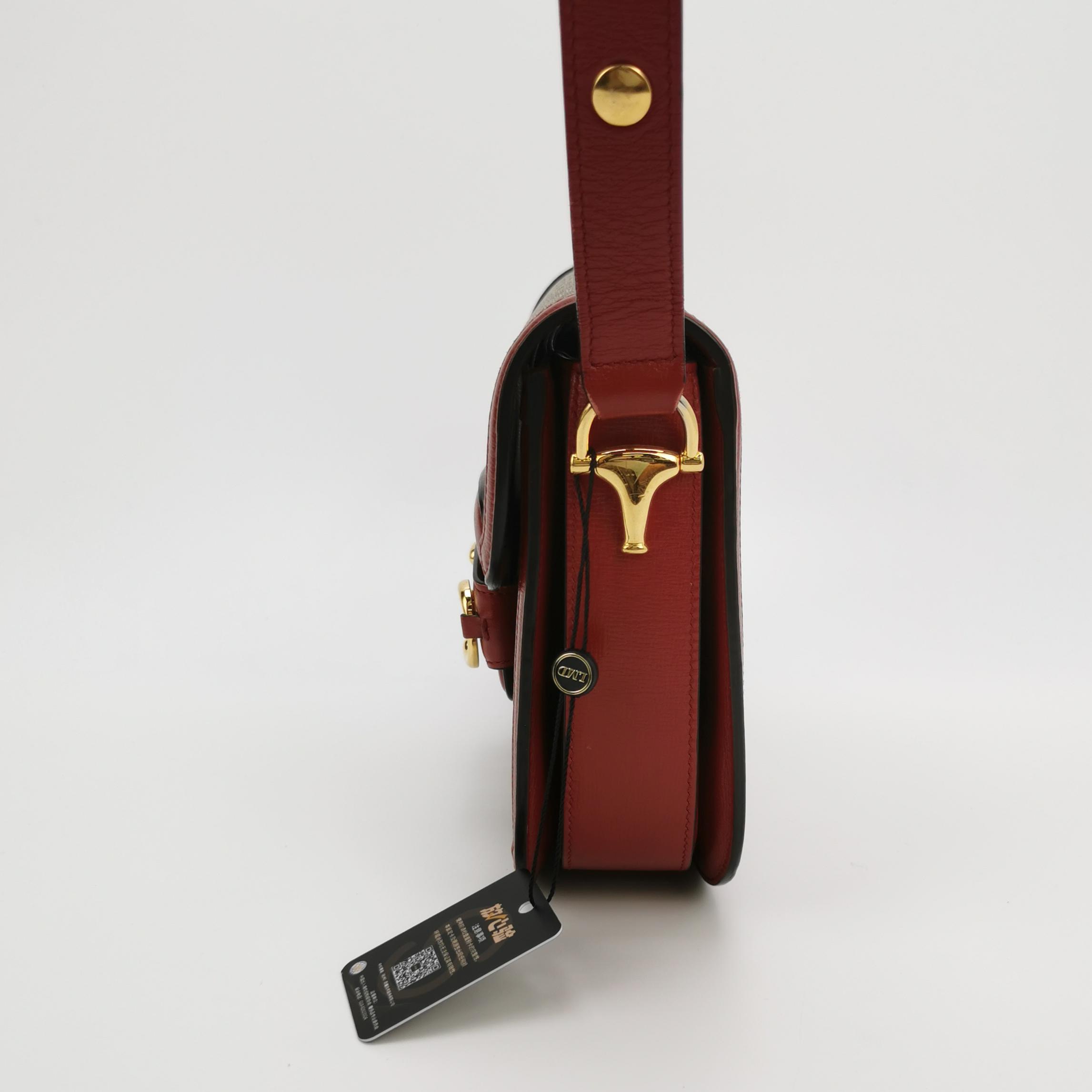 Gucci Horsebit 1955 Shoulder Bag GG Coated Canvas with Leather Small — photo 3 of 11