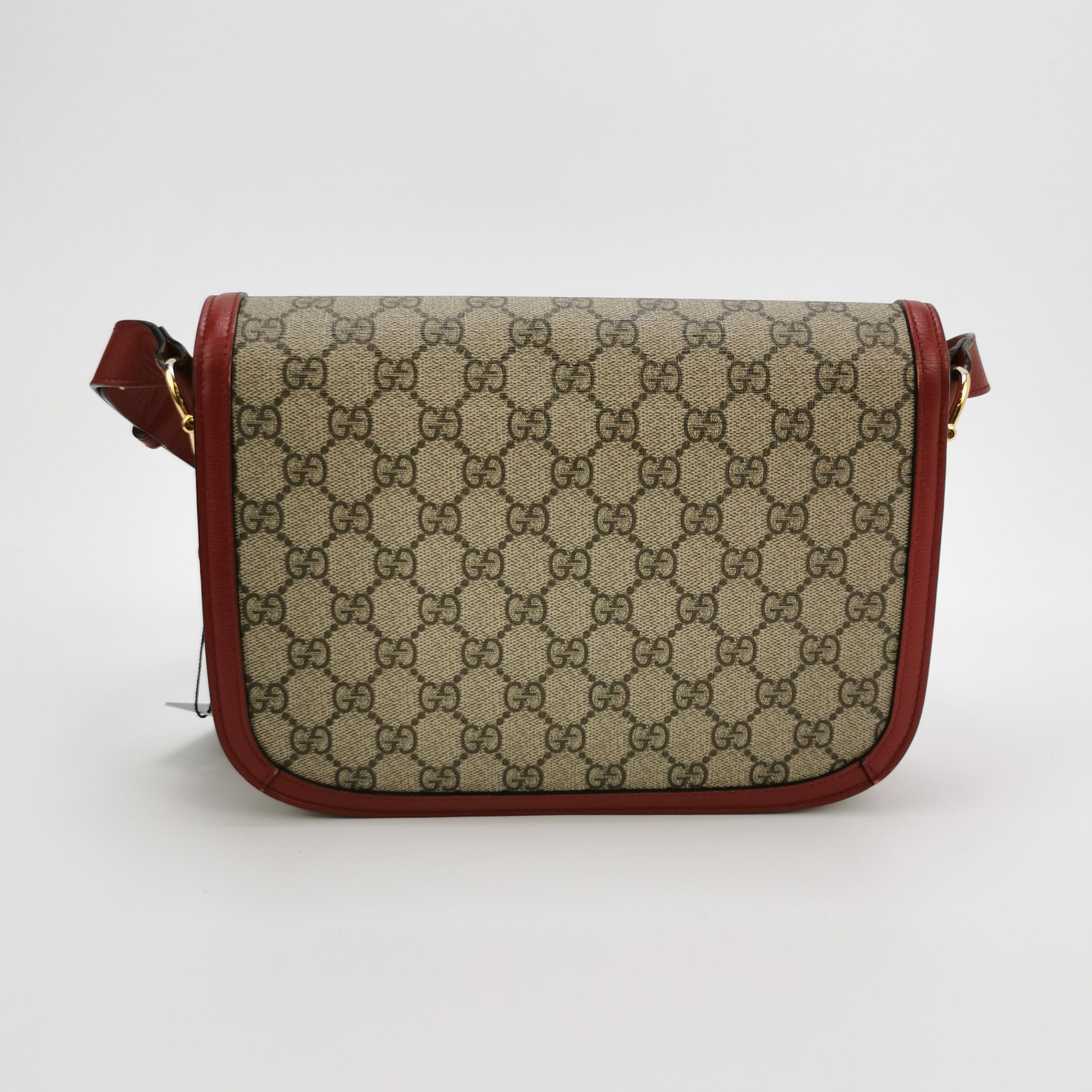 Gucci Horsebit 1955 Shoulder Bag GG Coated Canvas with Leather Small — photo 5 of 11