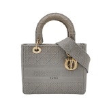 Christian Dior Lady D-Lite Bag Cannage Embroidered Canvas Medium — thumbnail 1