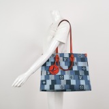 Louis Vuitton(LV) OnTheGo Tote Damier and Monogram Patchwork Denim GM — thumbnail 2