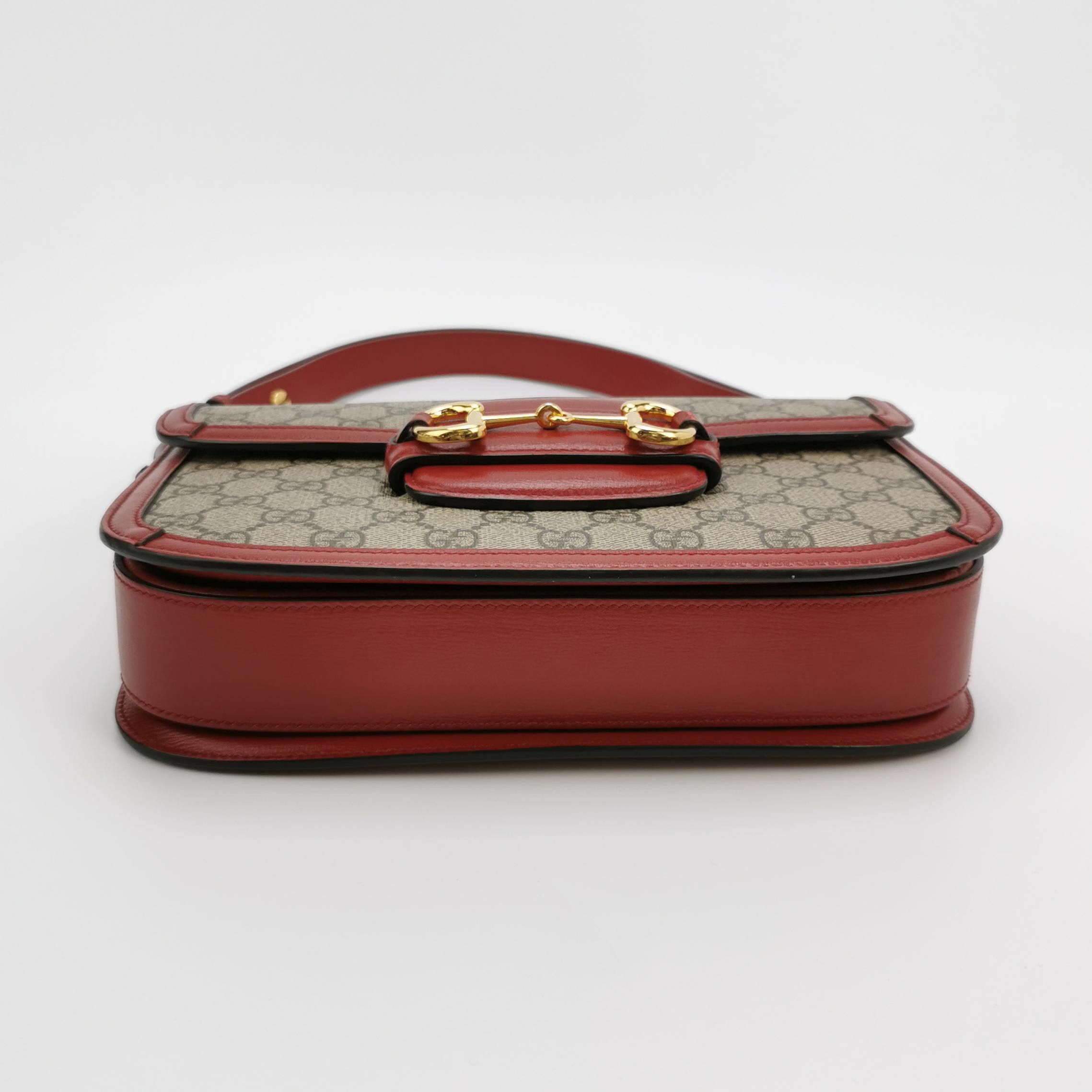 Gucci Horsebit 1955 Shoulder Bag GG Coated Canvas with Leather Small — photo 6 of 11