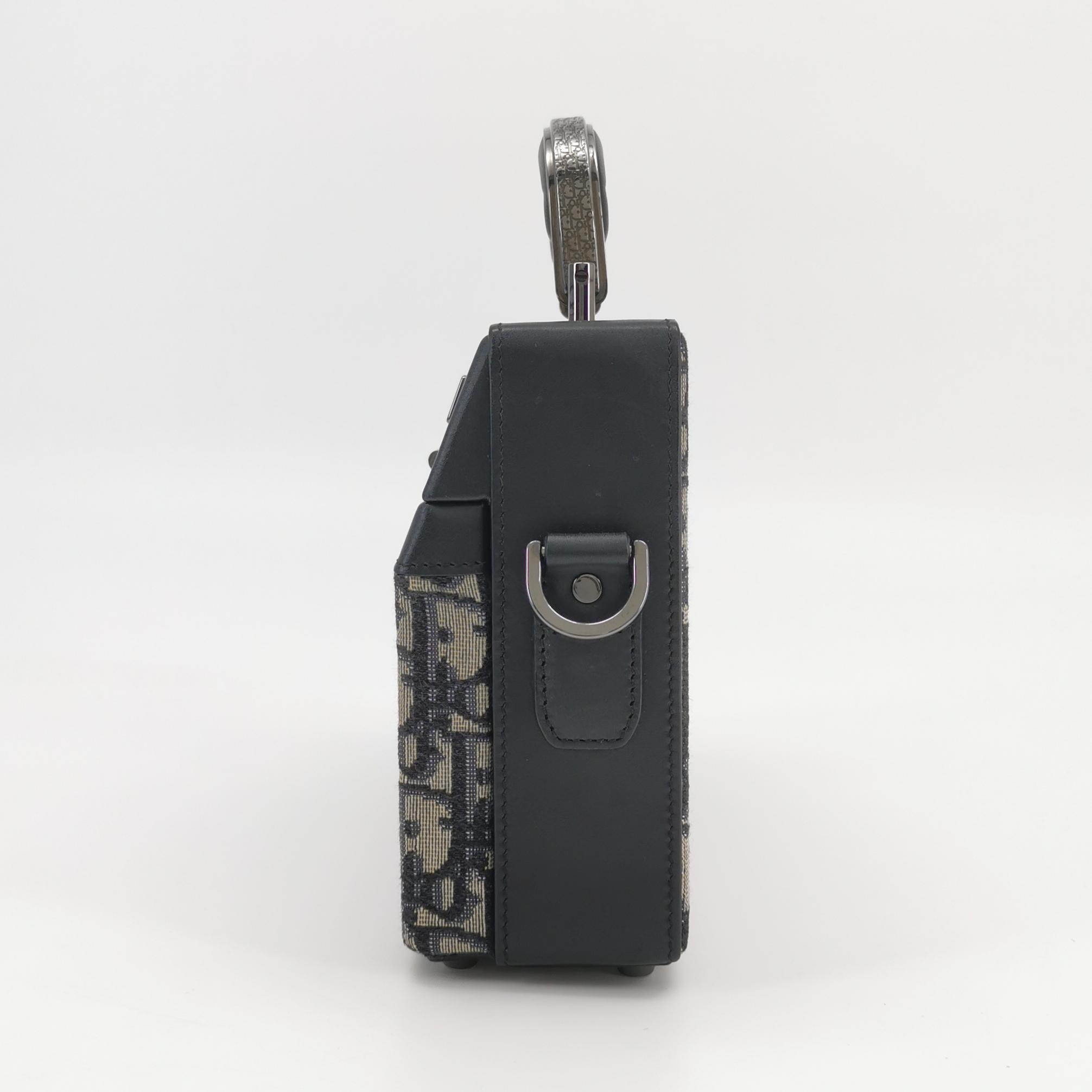 Dior Top Handle Clasp Lock Bag Oblique Canvas and Leather — photo 4 of 25