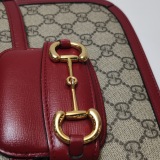 Gucci Horsebit 1955 Shoulder Bag GG Coated Canvas with Leather Small — thumbnail 8