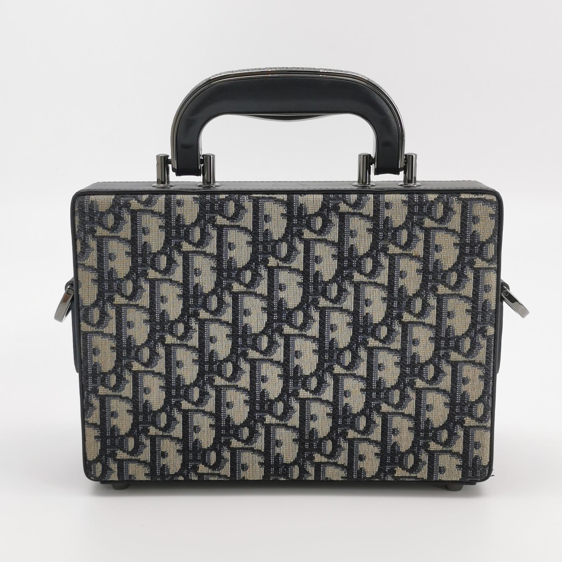 Dior Top Handle Clasp Lock Bag Oblique Canvas and Leather — photo 5 of 25