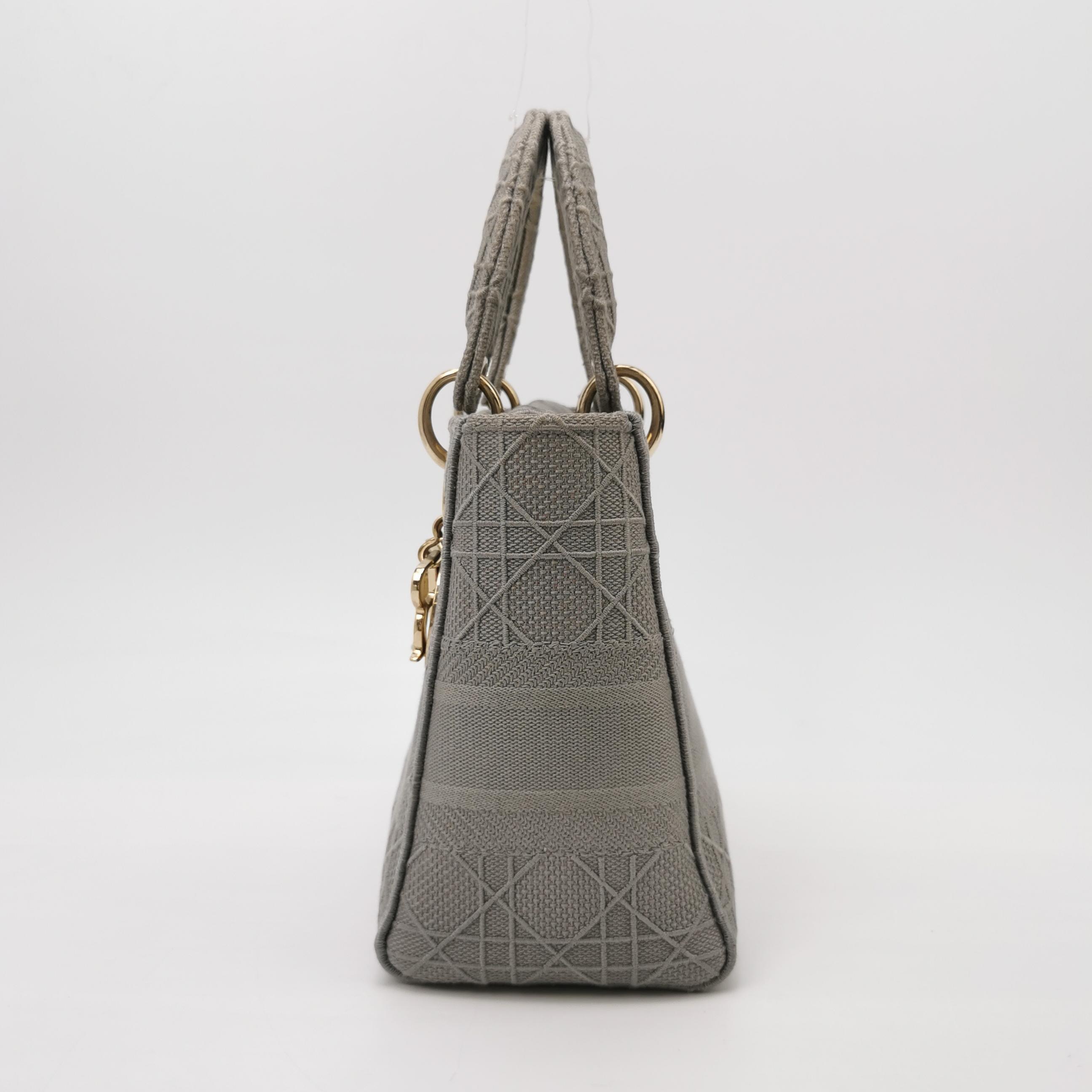 Christian Dior Lady D-Lite Bag Cannage Embroidered Canvas Medium — photo 5 of 14