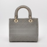 Christian Dior Lady D-Lite Bag Cannage Embroidered Canvas Medium — thumbnail 3