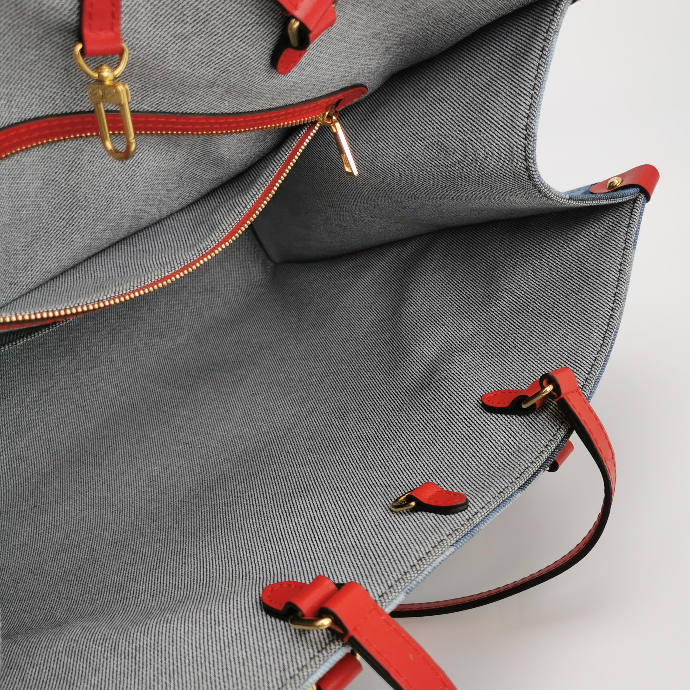 Louis Vuitton(LV) OnTheGo Tote Damier and Monogram Patchwork Denim GM — photo 7 of 16