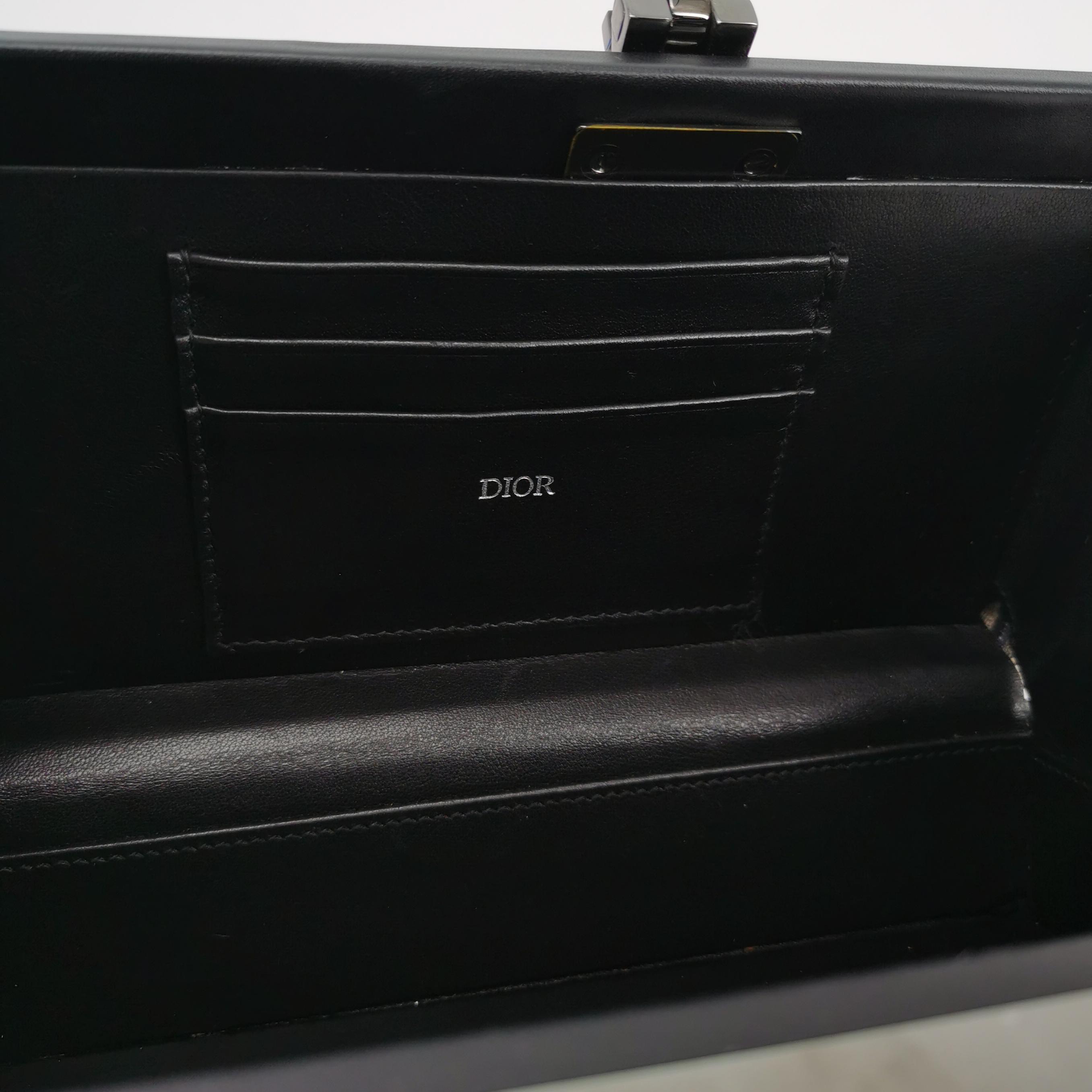 Dior Top Handle Clasp Lock Bag Oblique Canvas and Leather — photo 9 of 25