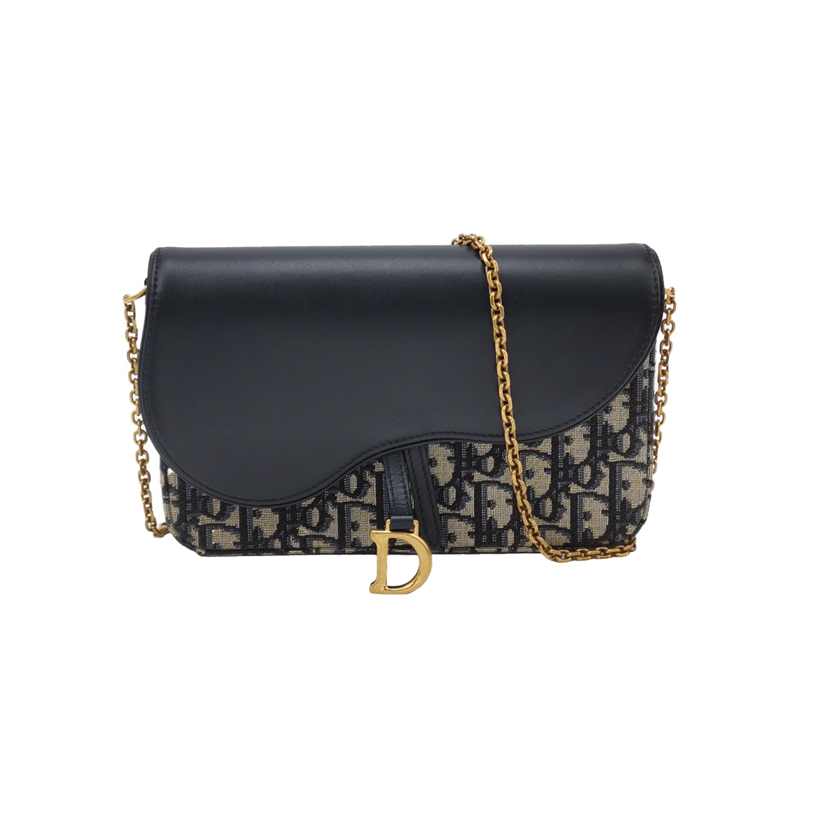 Christian Dior Saddle Chain Wallet Oblique Canvas — photo 1 of 12