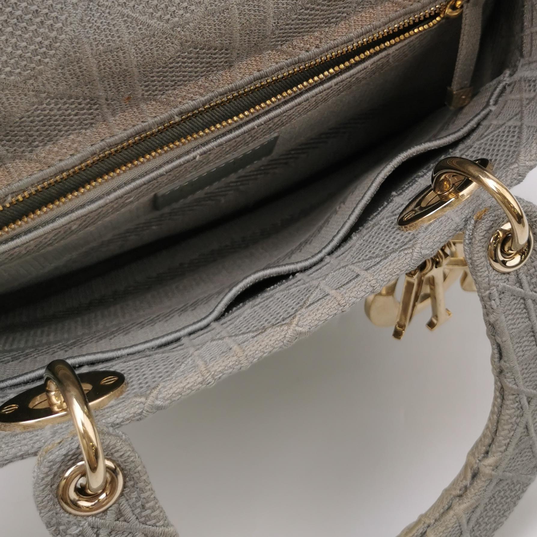 Christian Dior Lady D-Lite Bag Cannage Embroidered Canvas Medium — photo 7 of 14