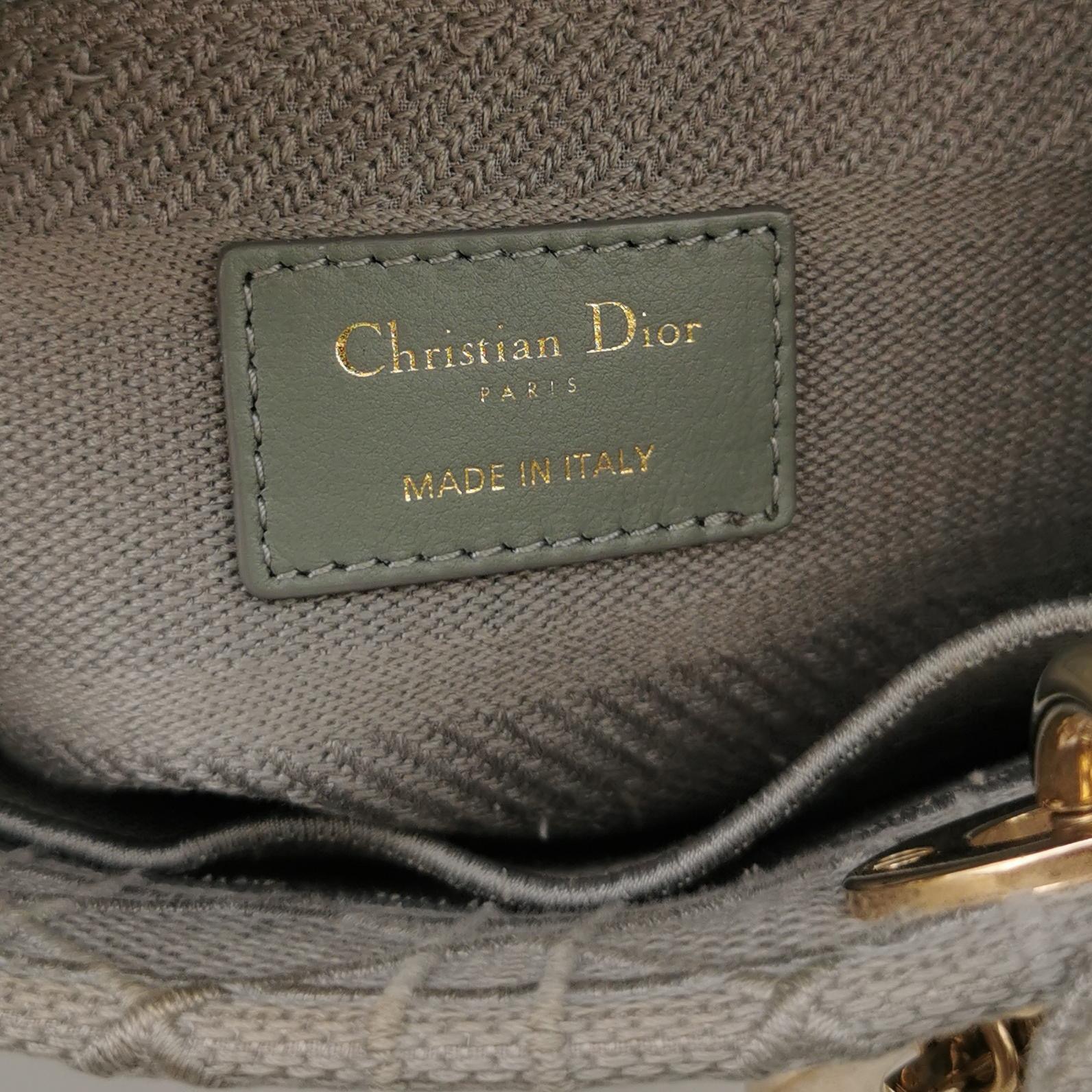 Christian Dior Lady D-Lite Bag Cannage Embroidered Canvas Medium — photo 8 of 14