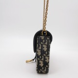 Christian Dior Saddle Chain Wallet Oblique Canvas — thumbnail 3
