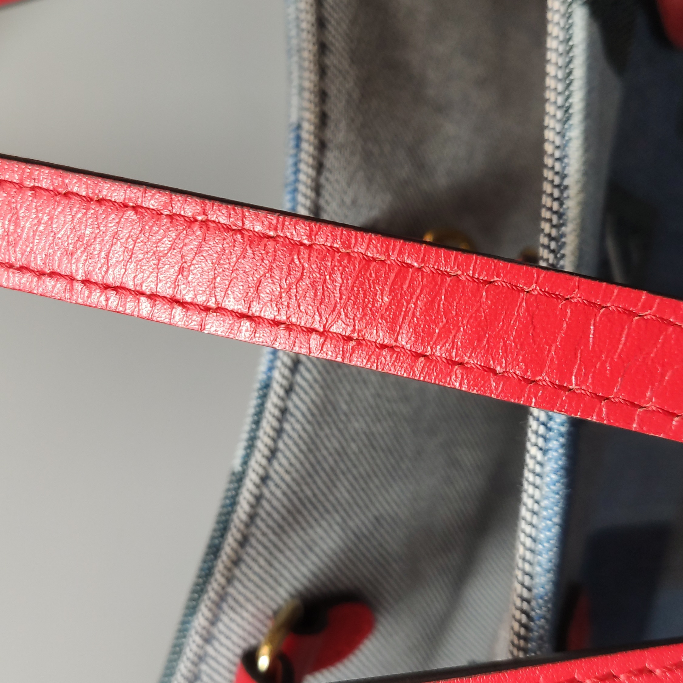 Louis Vuitton(LV) OnTheGo Tote Damier and Monogram Patchwork Denim GM — photo 15 of 16