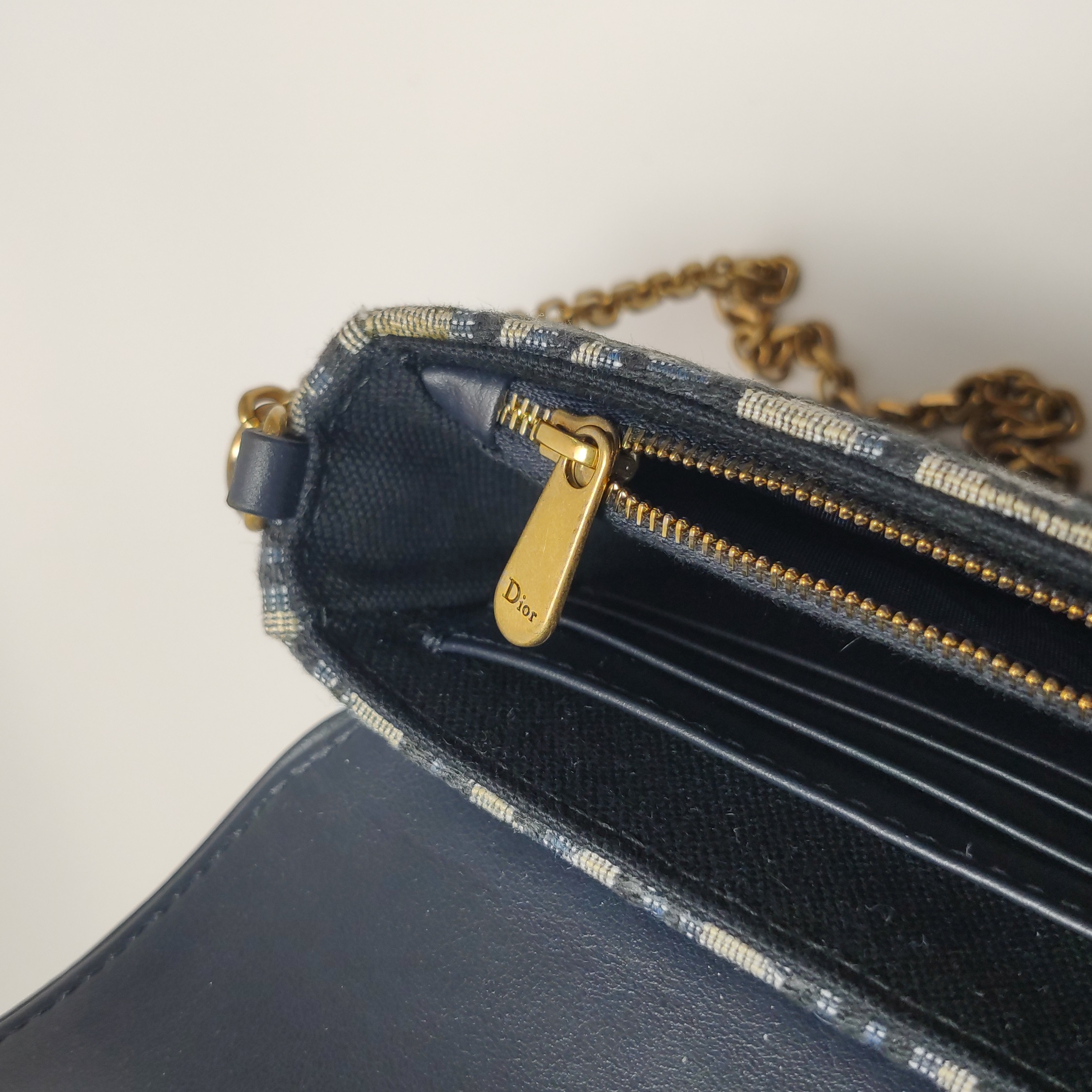 Christian Dior Saddle Chain Wallet Oblique Canvas — photo 9 of 12