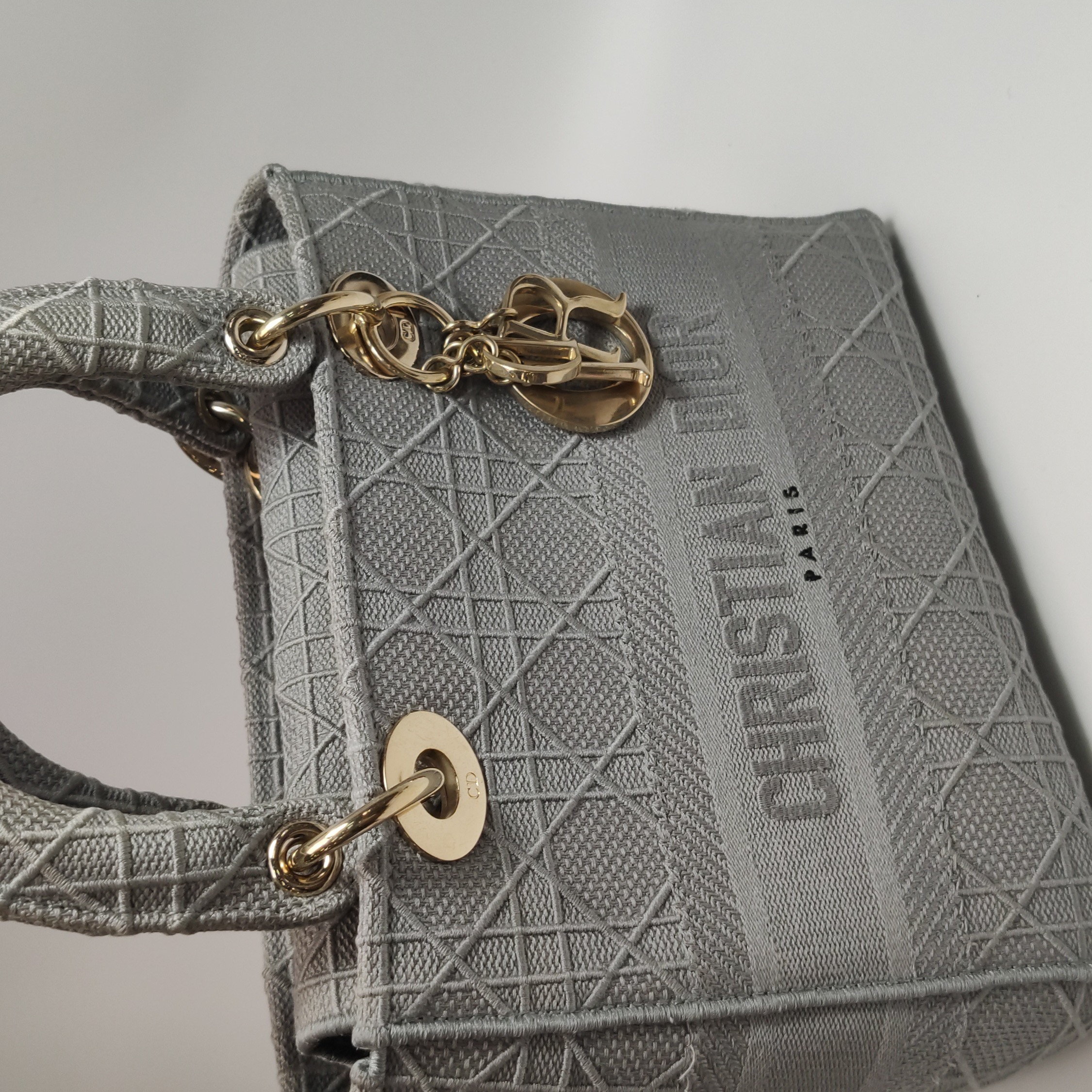 Christian Dior Lady D-Lite Bag Cannage Embroidered Canvas Medium — photo 14 of 14