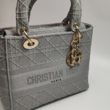 Christian Dior Lady D-Lite Bag Cannage Embroidered Canvas Medium — thumbnail 14
