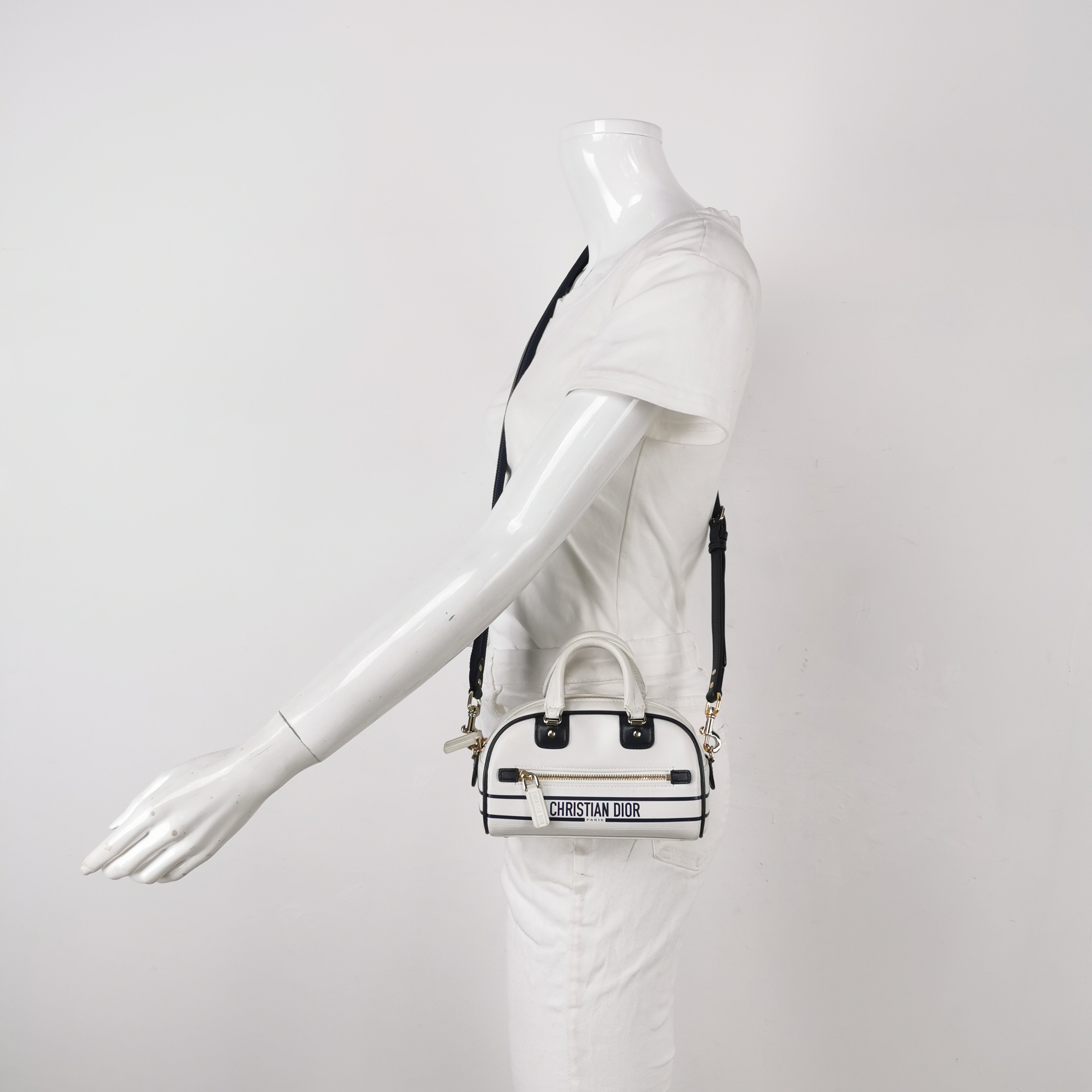 Christian Dior Vibe Zip Bowling Bag Leather Mini — alternate view