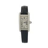 Cartier Tank Americaine Quartz Watch Stainless Steel and Leather 34 — thumbnail 1