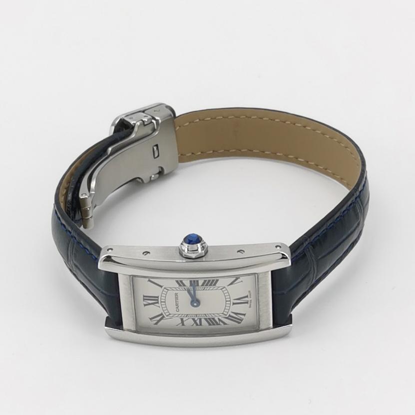 Cartier Tank Americaine Quartz Watch Stainless Steel and Leather 34 — alternate view