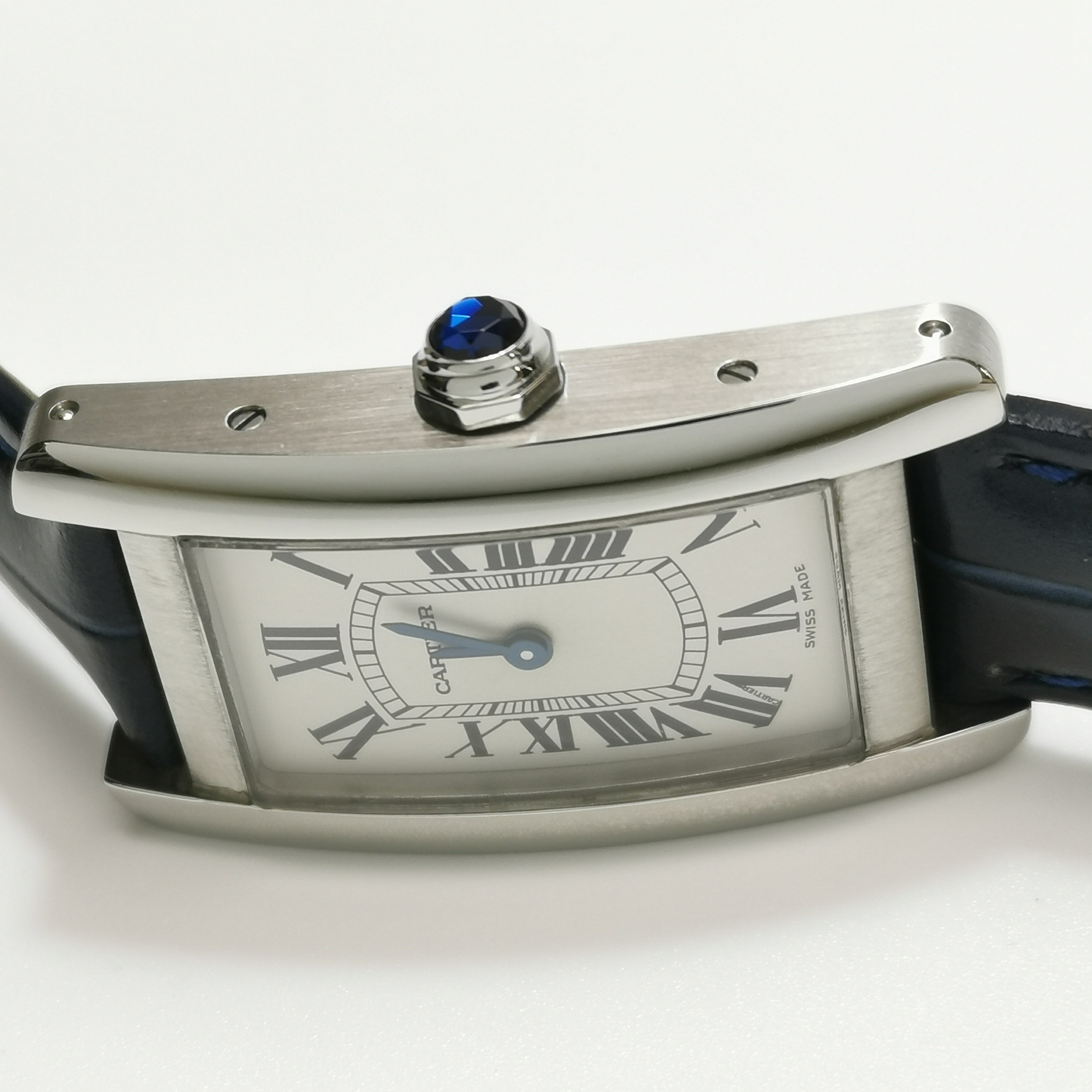 Cartier Tank Americaine Quartz Watch Stainless Steel and Leather 34 — photo 4 of 11