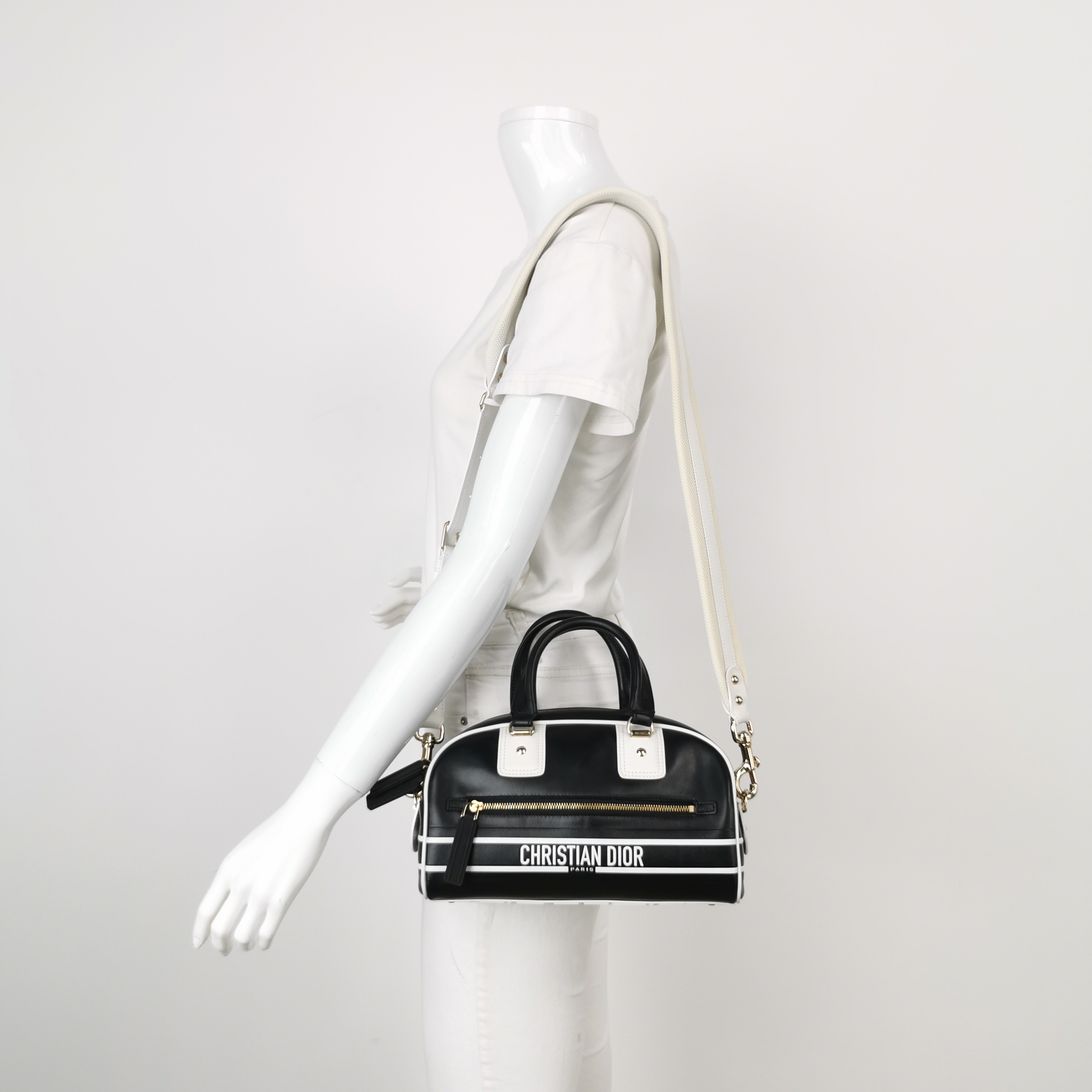 Christian Dior Vibe Zip Bowling Bag Leather Small — alternate view