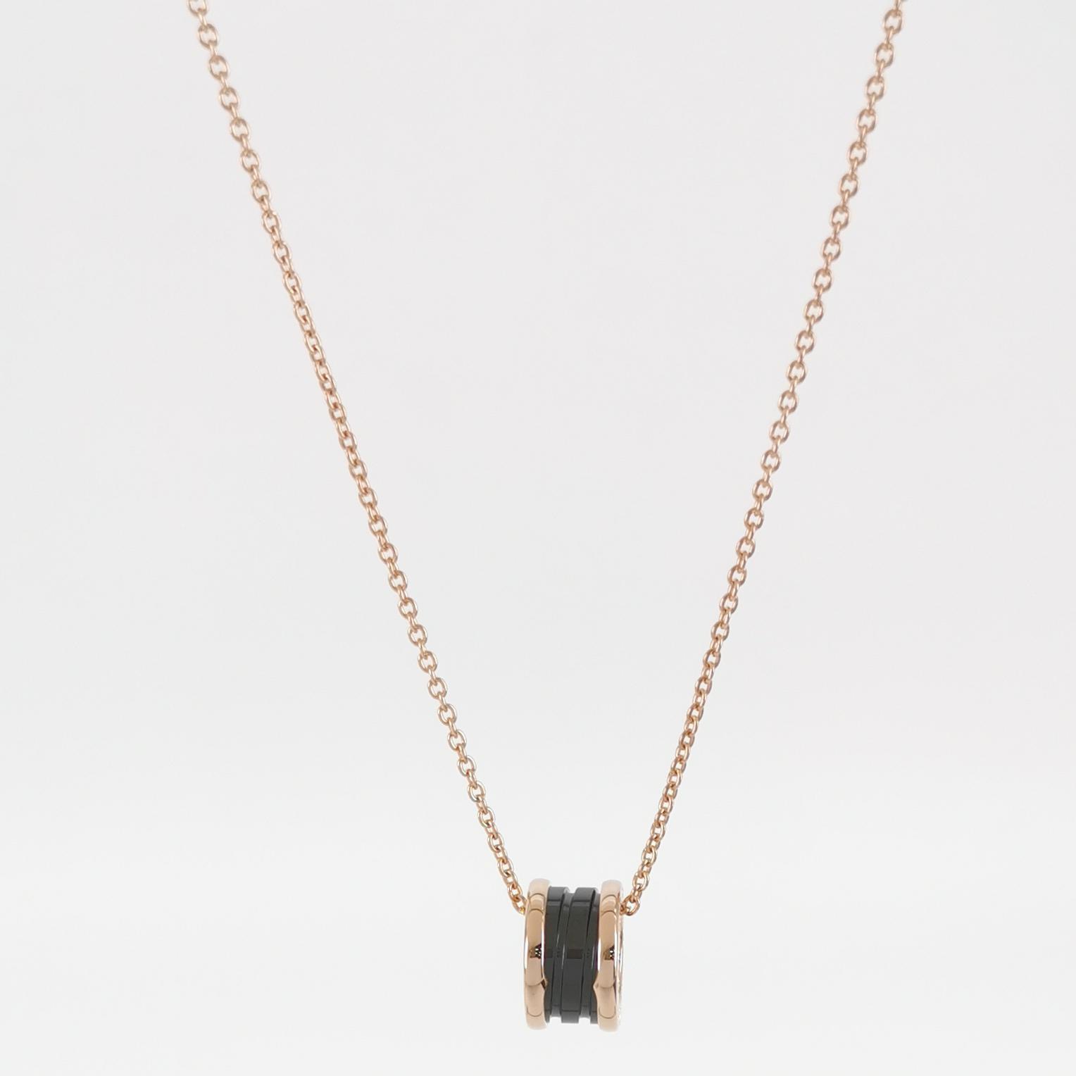 Bvlgari B.Zero1 Pendant Necklace 18K Rose Gold and Ceramic — photo 5 of 6