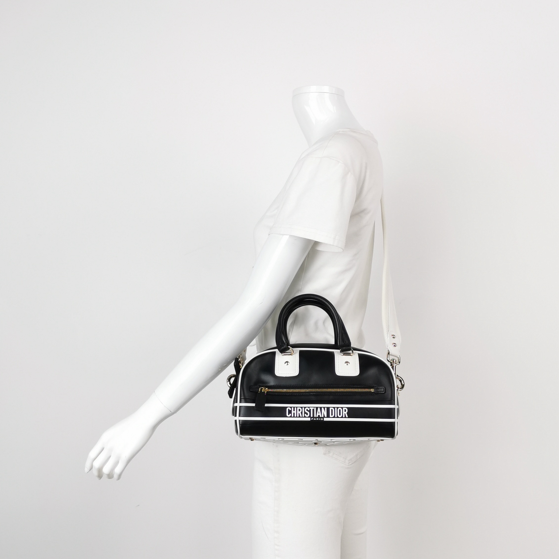 Christian Dior Vibe Zip Bowling Bag Leather Small — alternate view