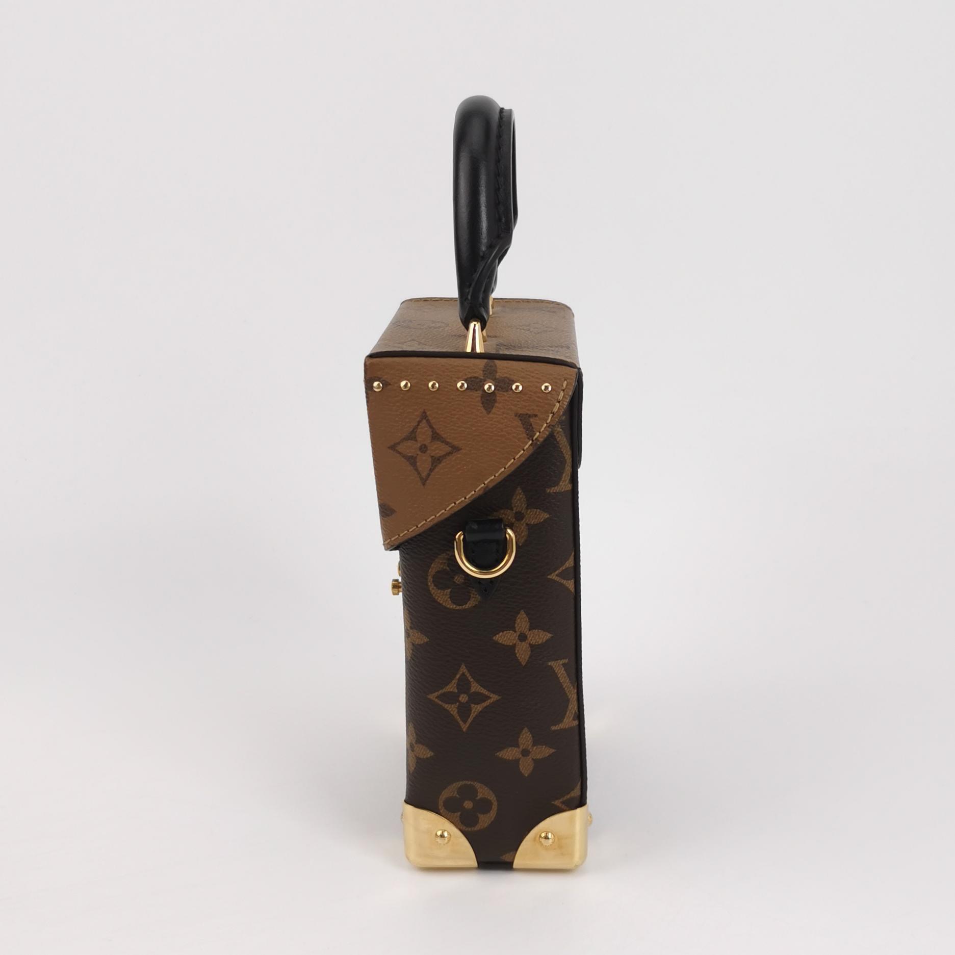 Louis Vuitton(LV) Camera Box NM Handbag Studded Reverse Monogram Canvas