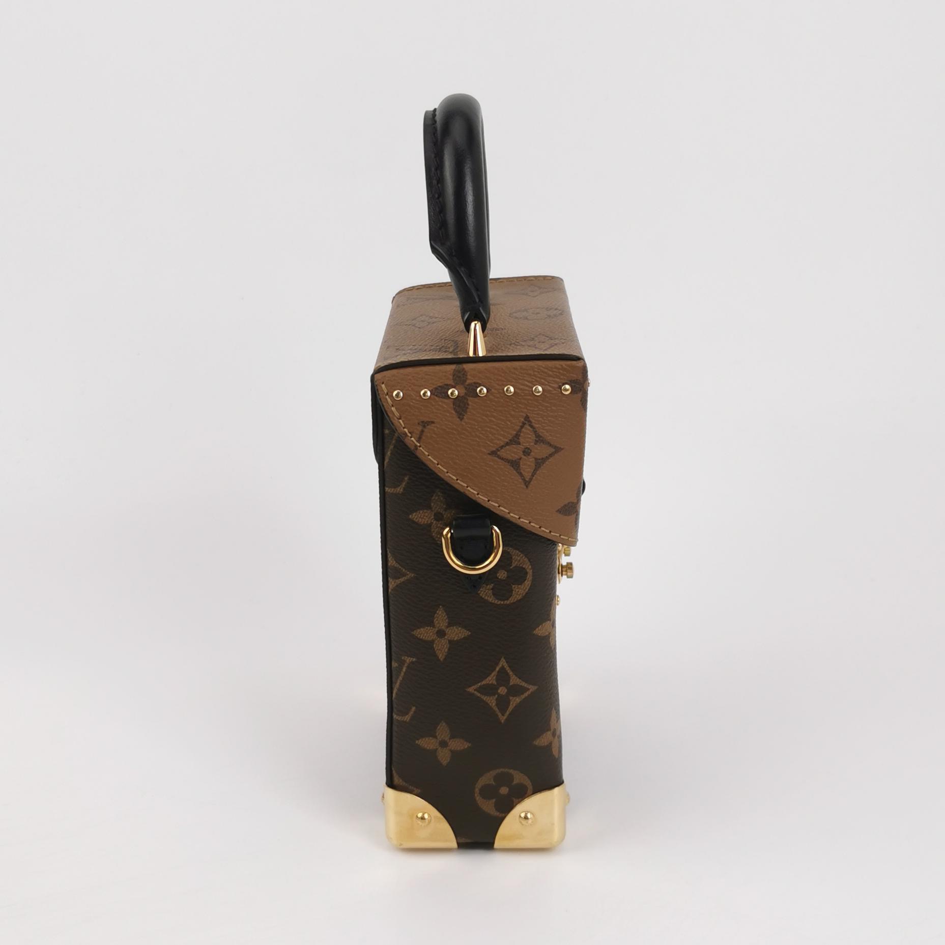 Louis Vuitton(LV) Camera Box NM Handbag Studded Reverse Monogram Canvas