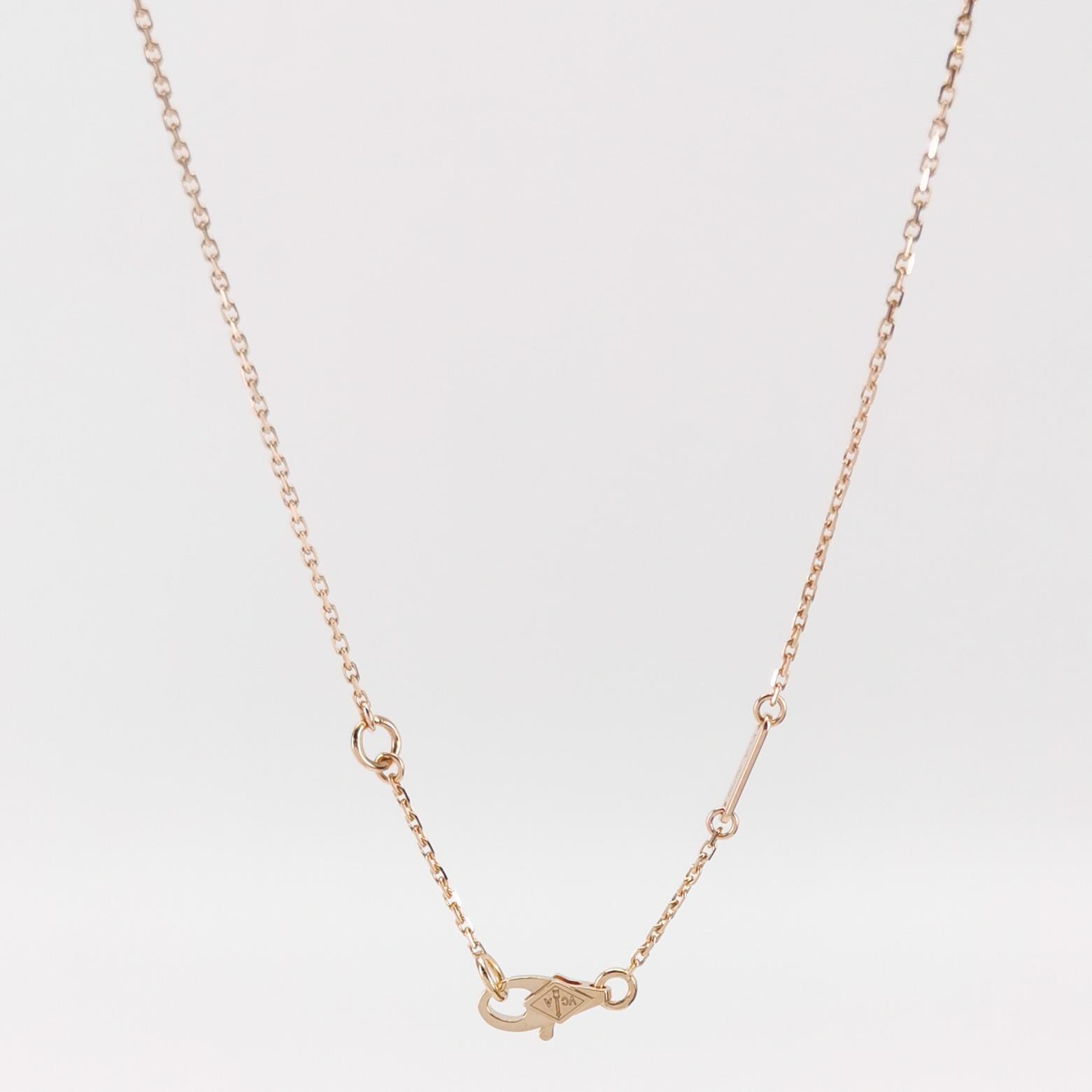 Van Cleef & Arpels Sweet Alhambra Pendant Necklace 18K Rose Gold and Carnelian — photo 4 of 6