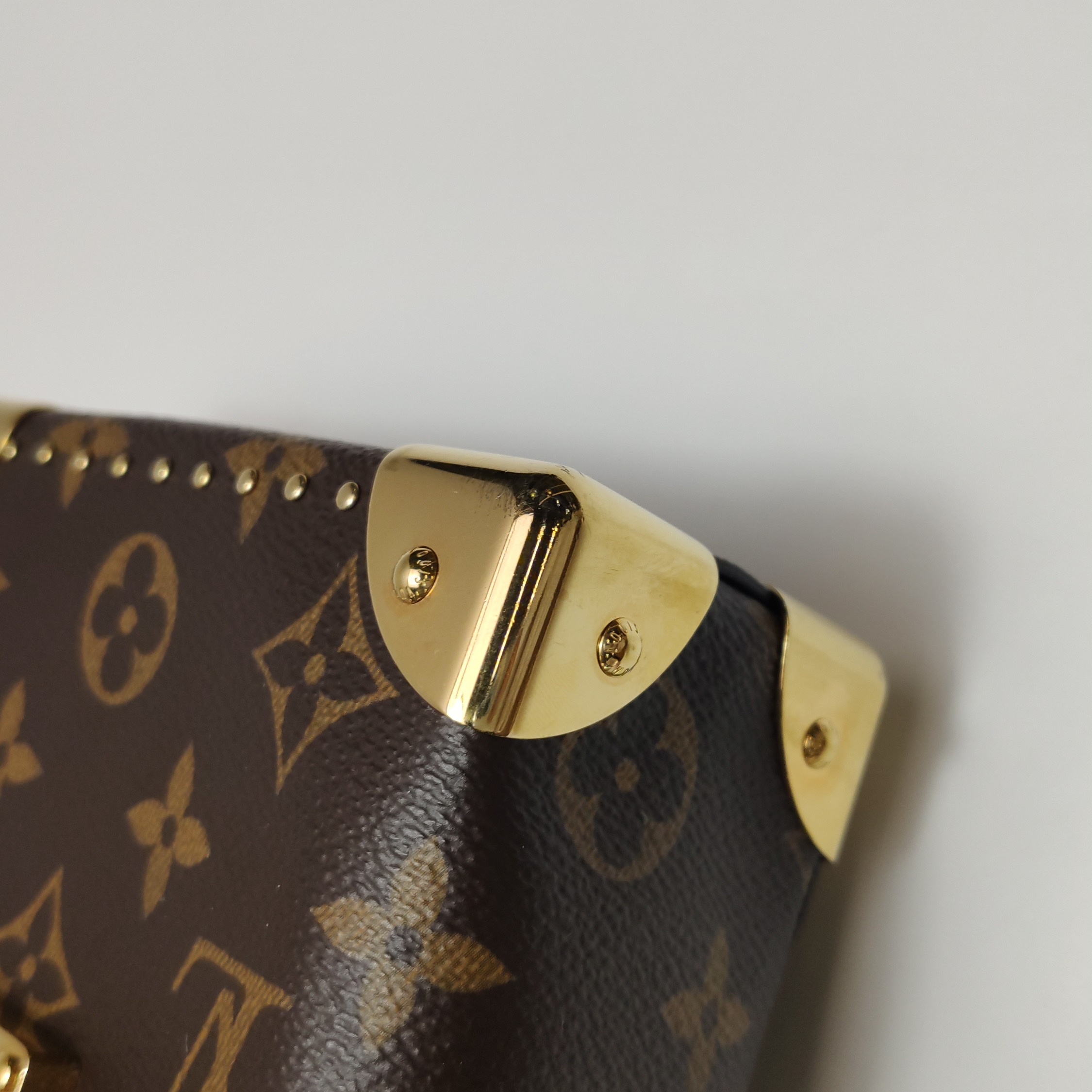 Louis Vuitton(LV) Camera Box NM Handbag Studded Reverse Monogram Canvas