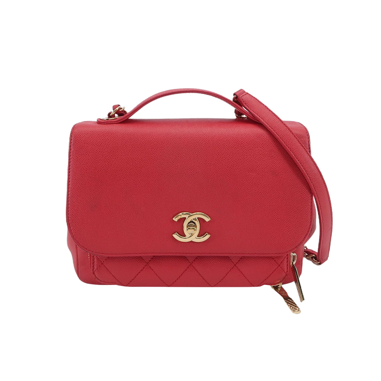 Chanel Business Affinity Flap Bag Quilted Caviar Small