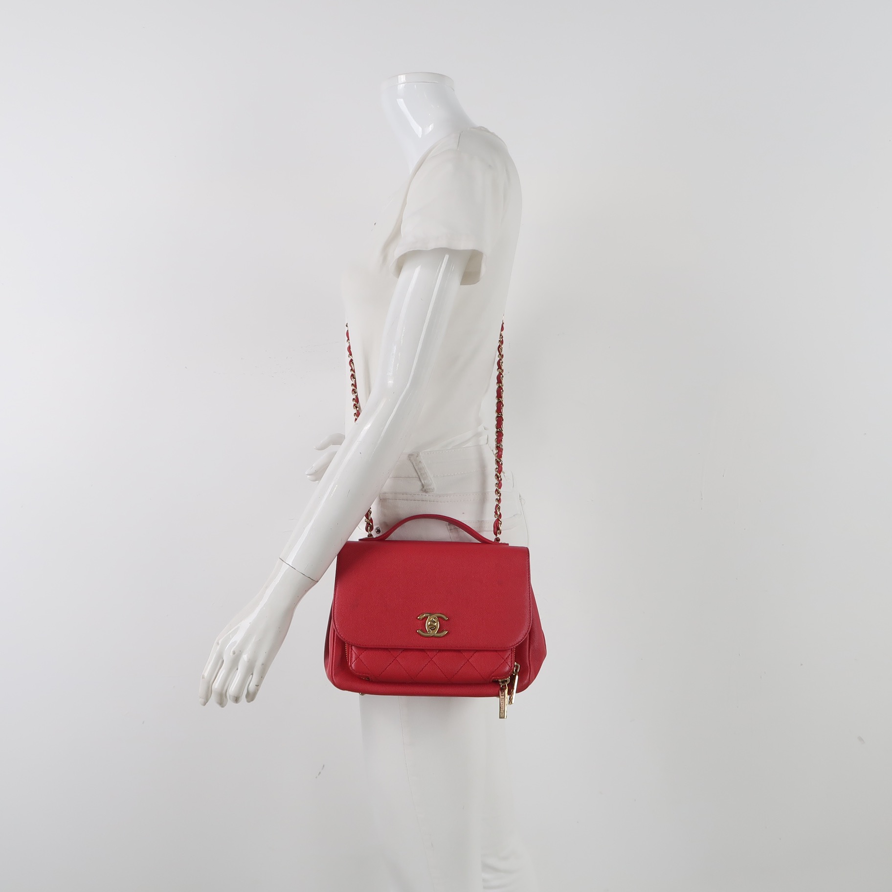 Chanel Business Affinity Flap Bag Quilted Caviar Small — alternate view