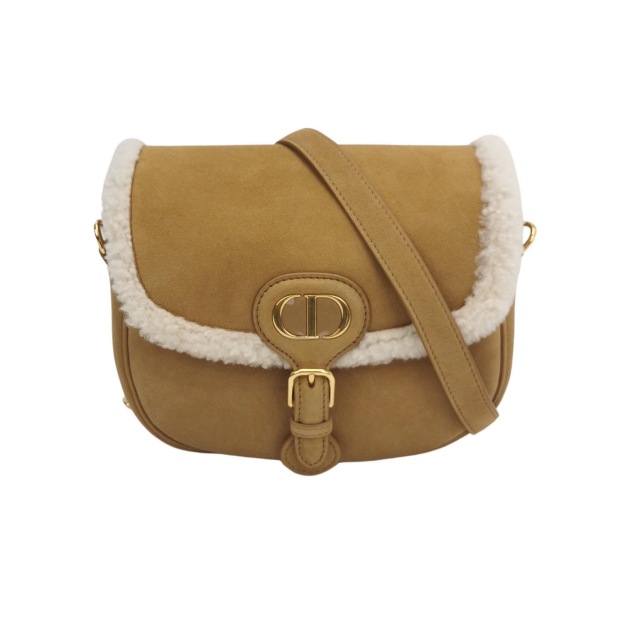 Christian Dior Bobby Flap Bag Shearling and Suede Medium — pre-owned, Vierlot