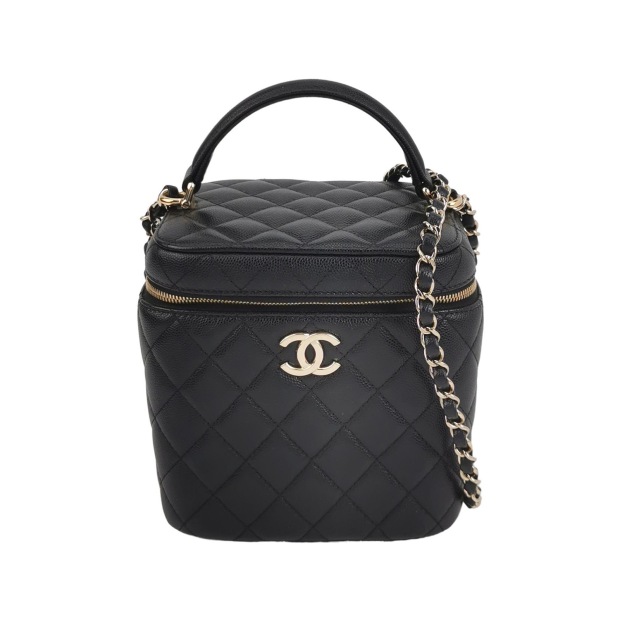 Chanel CC Top Handle Vanity Case with Chain Quilted Lambskin Small — pre-owned, Vierlot