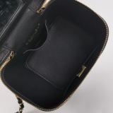 Chanel CC Top Handle Vanity Case with Chain Quilted Lambskin Small — thumbnail 8