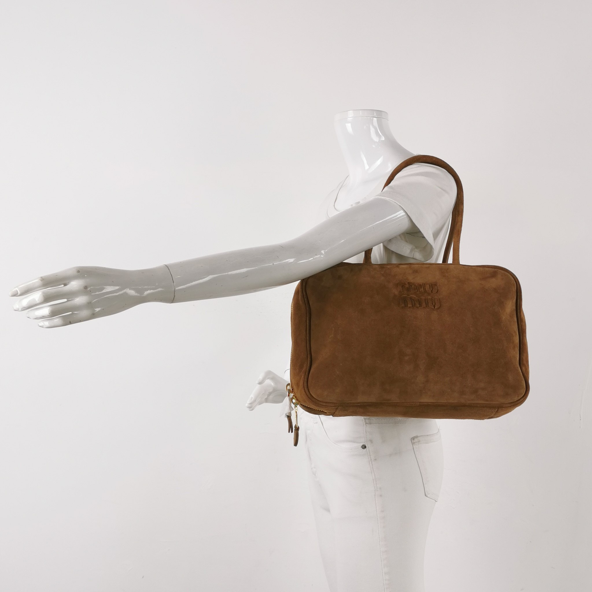 Miu Miu Beau Top Handle Bag Suede Large — alternate view