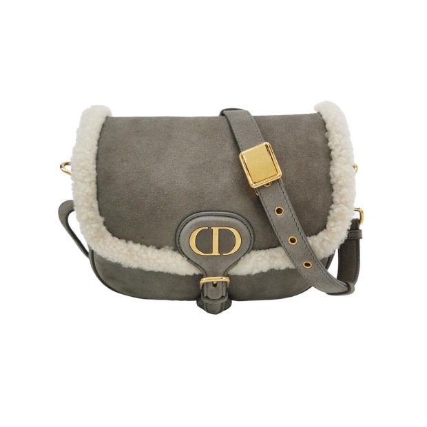 Christian Dior Bobby Flap Bag Shearling and Suede Medium — pre-owned, Vierlot